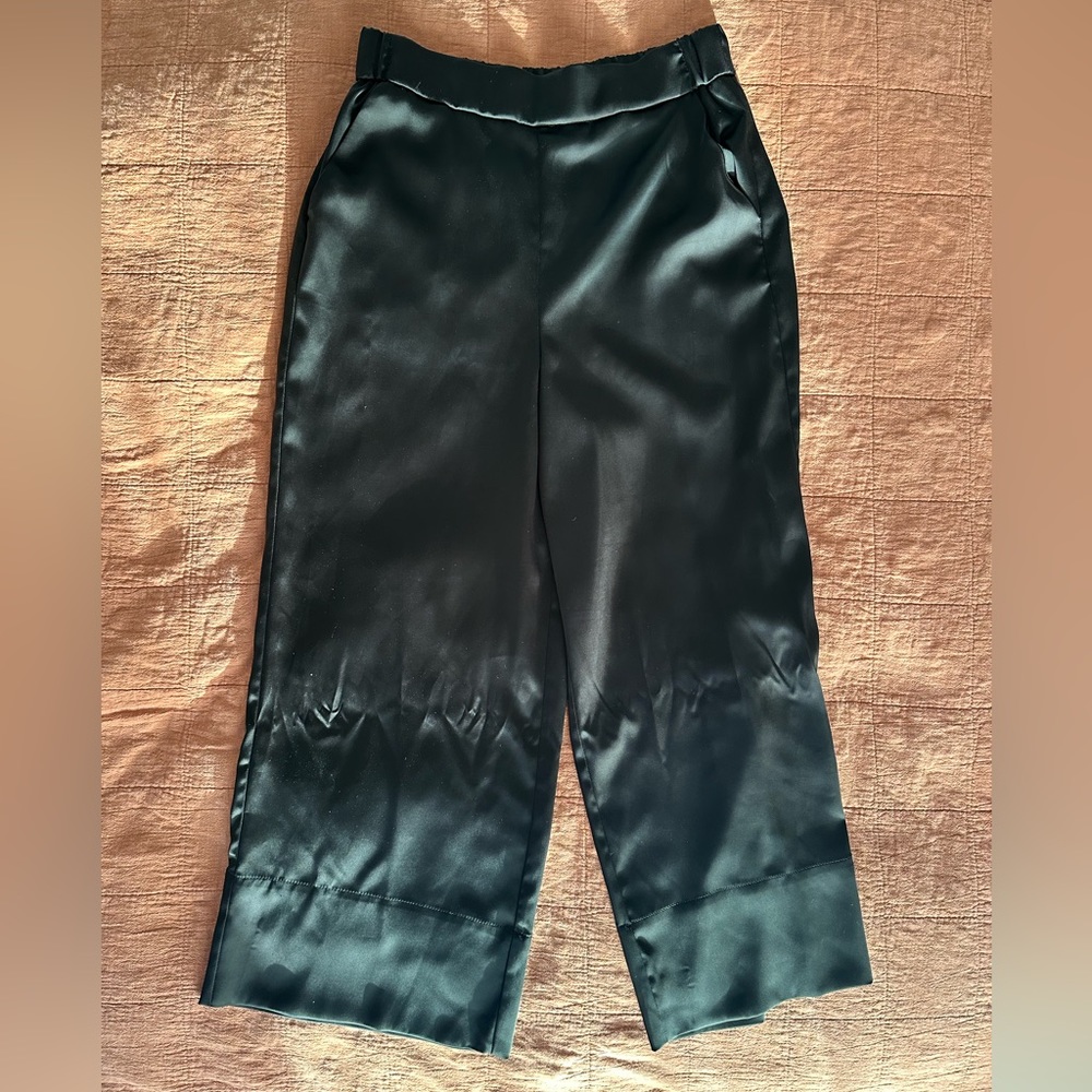 Zara Black Satin Trousers